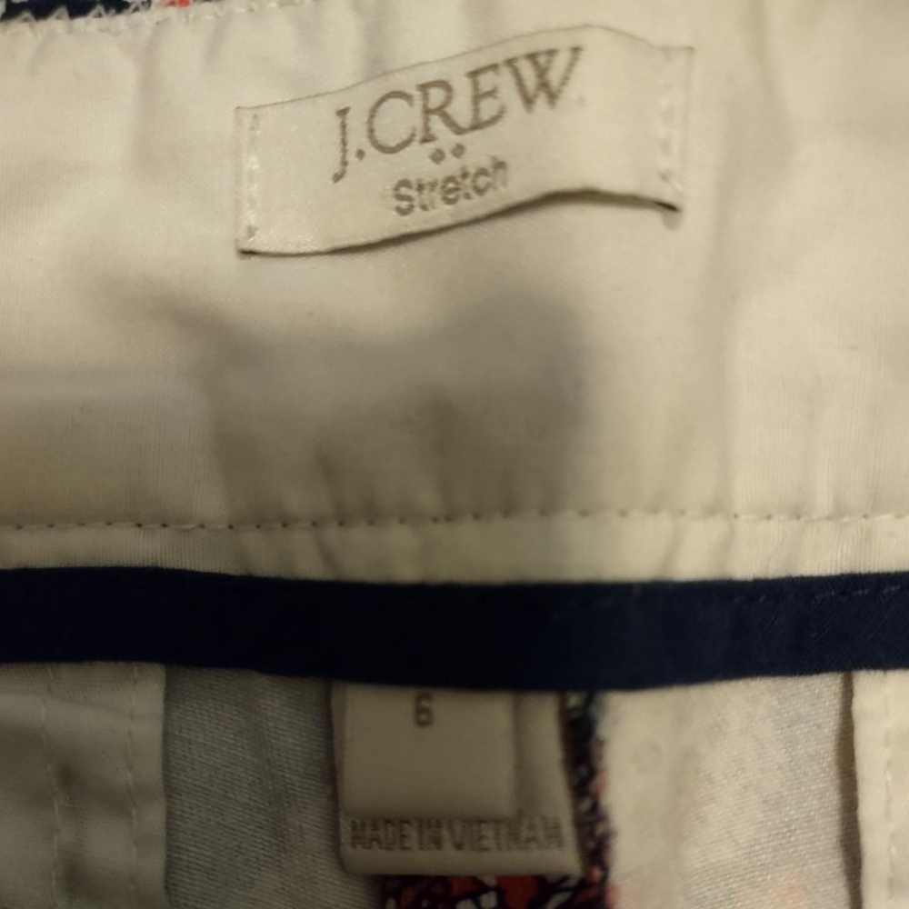 J Crew women's paisley colorful chino shorts size 6 - Picture 3 of 3